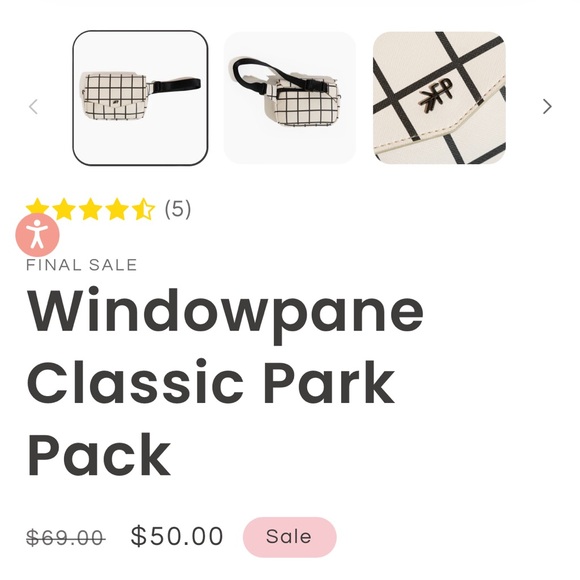 Freshly Picked Classic Park Pack Windowpane Belt Bag - Picture 3 of 5